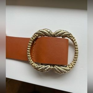 Sezane artemis leather belt size 90 Natural heritage color